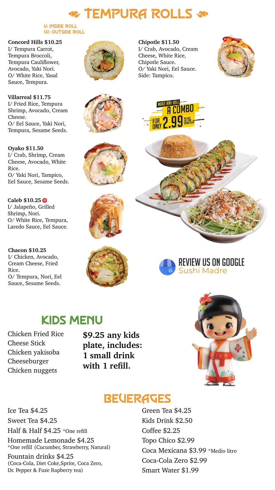 Printed menu, page 7 of 7